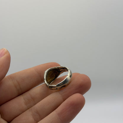 Vintage Handmade Silver Ring With Unique Stone