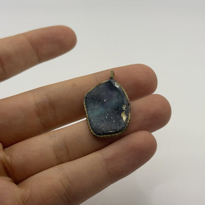Ancient Roman Glass Pendant With Modern Setting