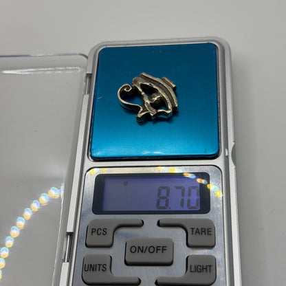 Solid Sterling Silver 925 Eye of Horus Egyptian Wedjat Protection Pendant