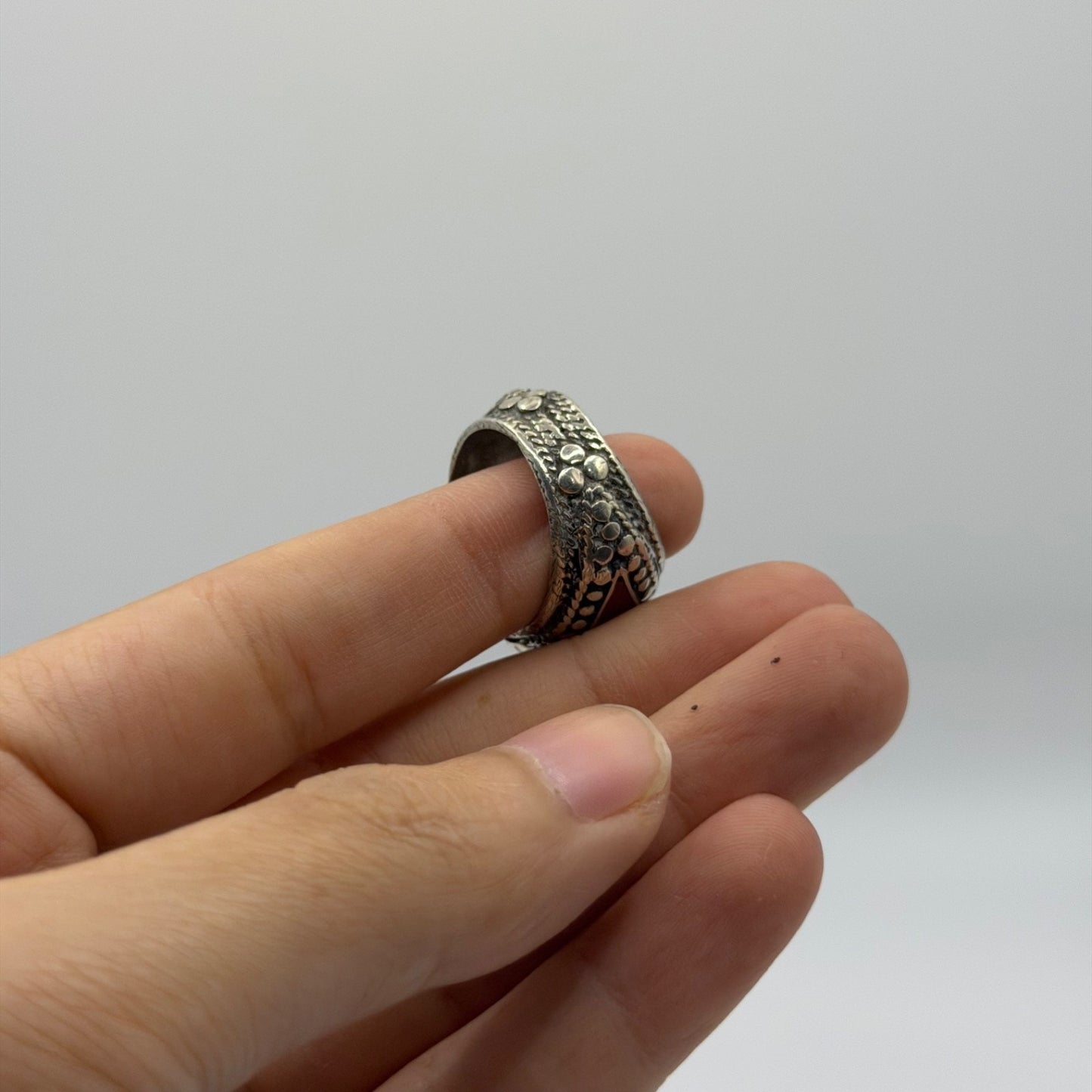 Vintage Afghan Tribal Kucci Boho Silver Ring