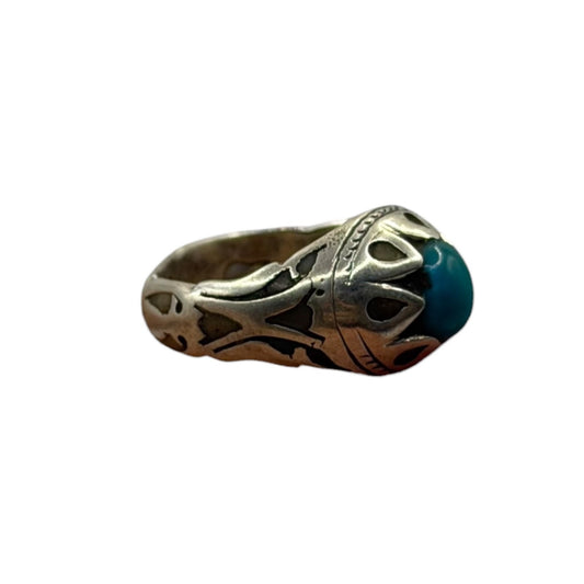 Vintage Handmade Silver Ring With Unique Stone