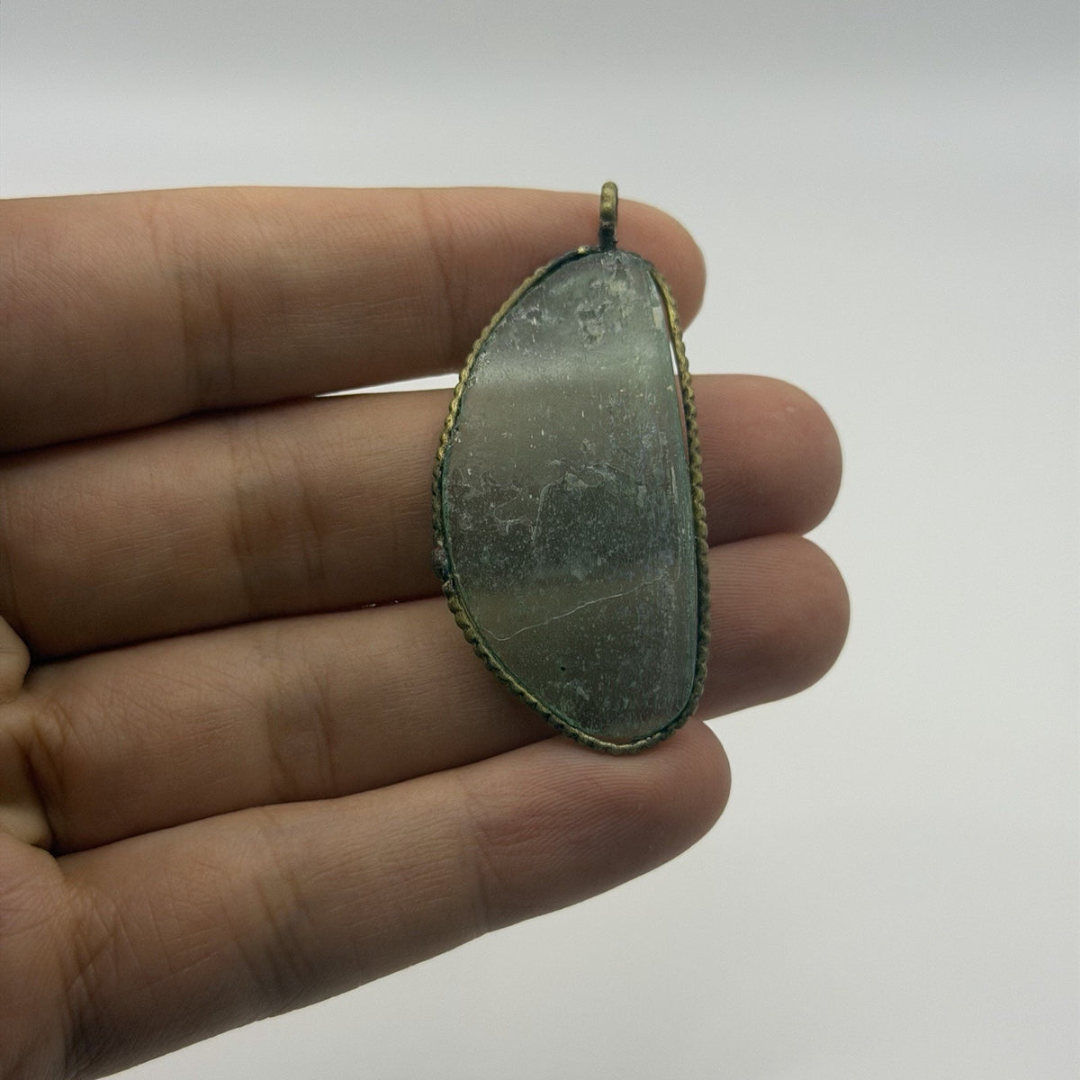 Ancient Roman Glass Pendant With Modern Setting