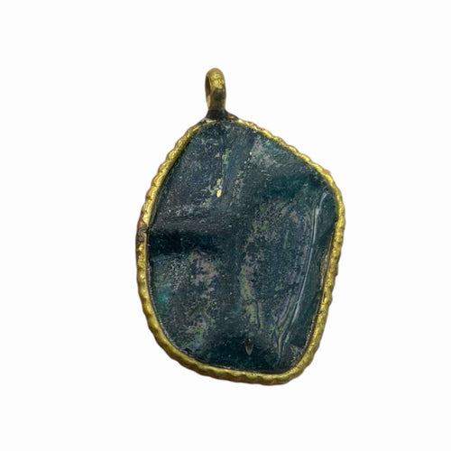 Ancient Roman Glass Pendant With Modern Setting