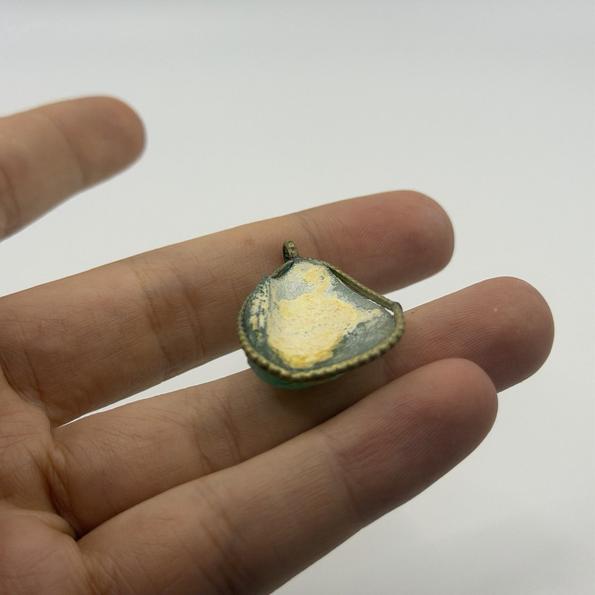 Ancient Roman Glass Pendant With Modern Setting