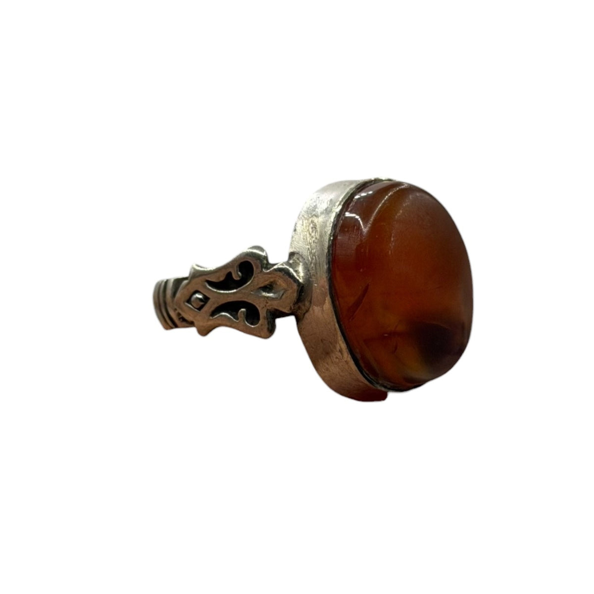 Vintage Afghan Agate Handmade Silver Ring
