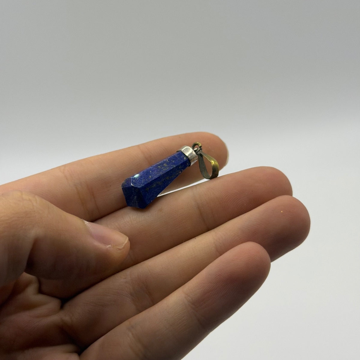 Vintage Natural Afghan Lapiz Lazuli Silver Pendant