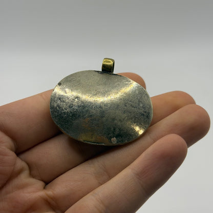 Ancient Near Eastern Style Hand Carved Intaglio Brass Pendant