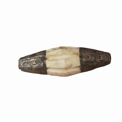 Antique Nagaland ( Tribal India ) shell silver bead