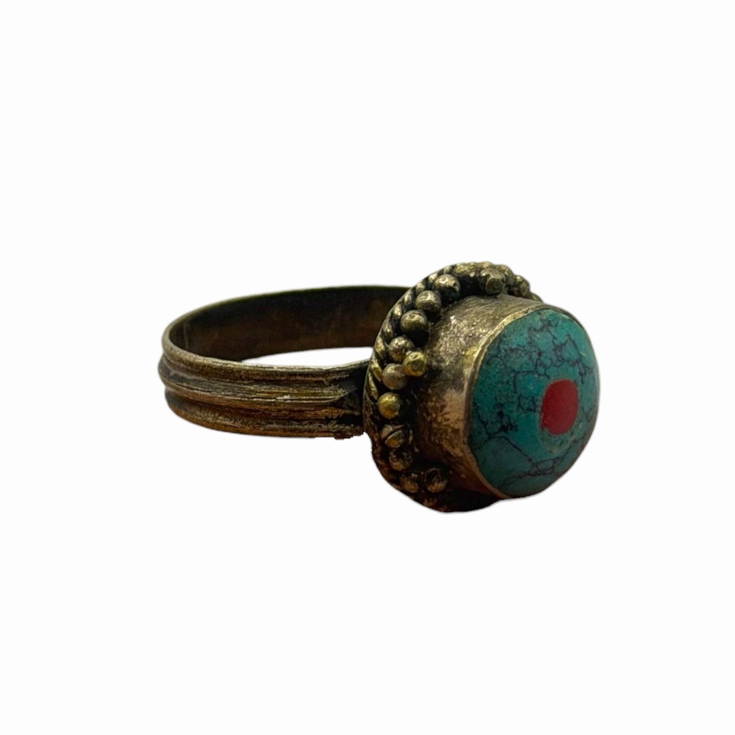 Vintage Nepalese Turquoise Antique Ring
