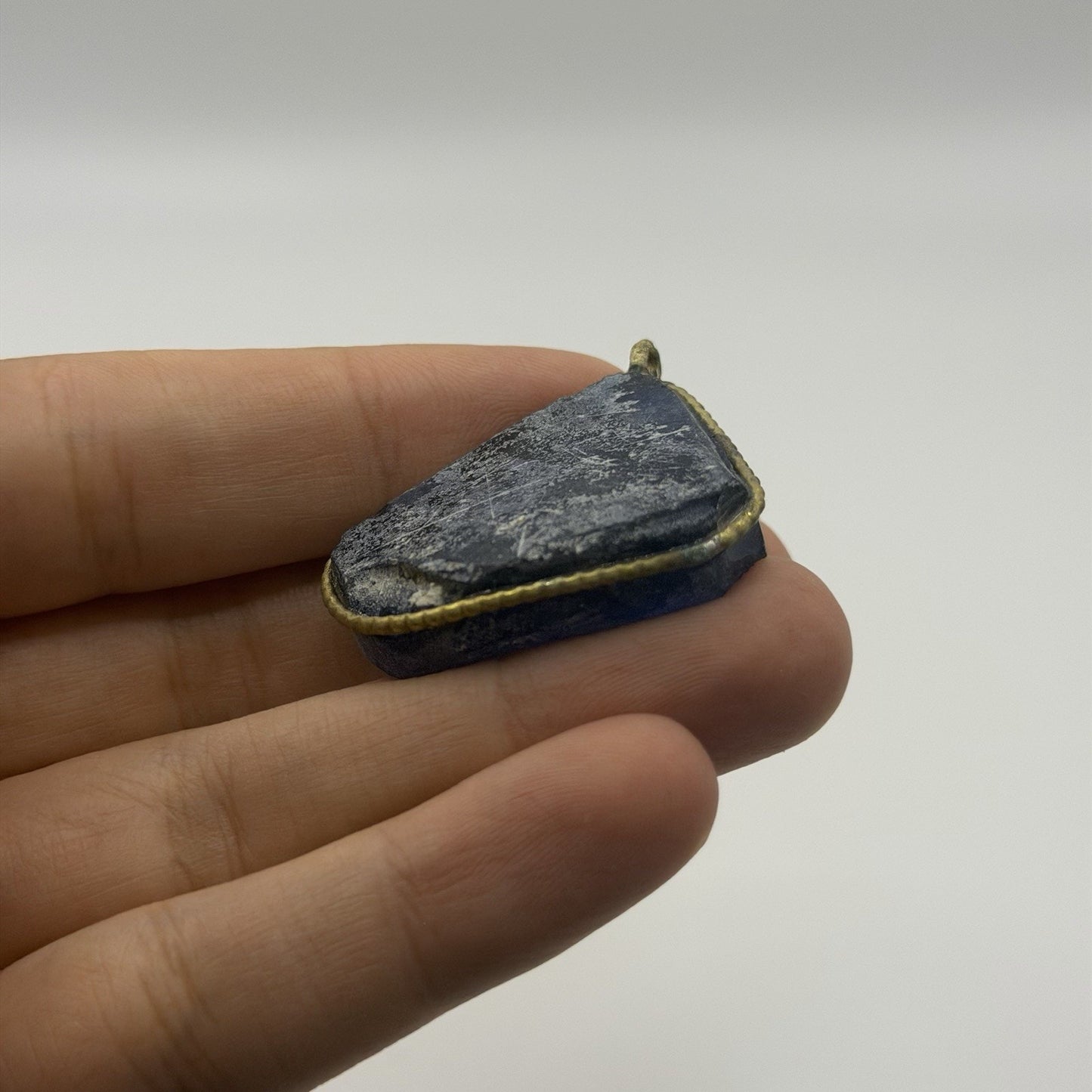 Ancient Roman Glass Pendant With Modern Setting
