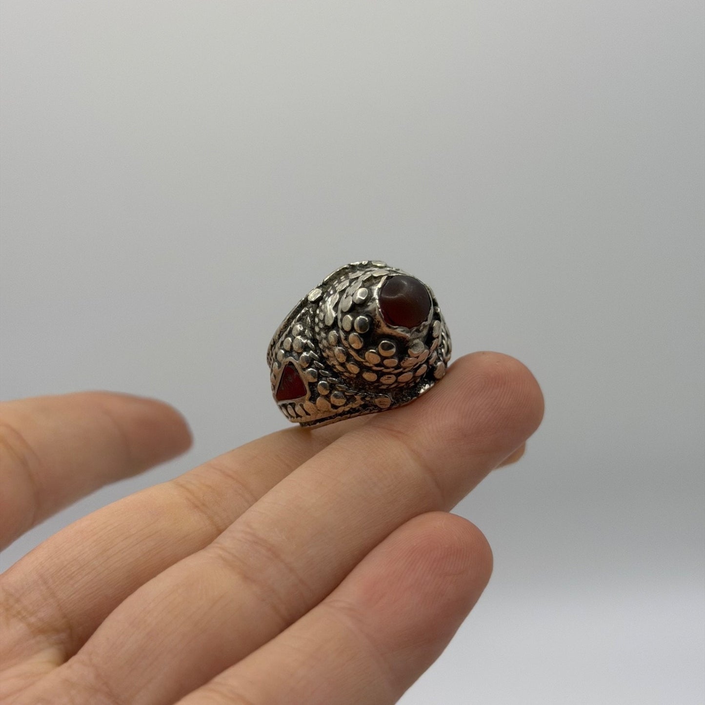Vintage Afghan Tribal Kucci Boho Silver Ring