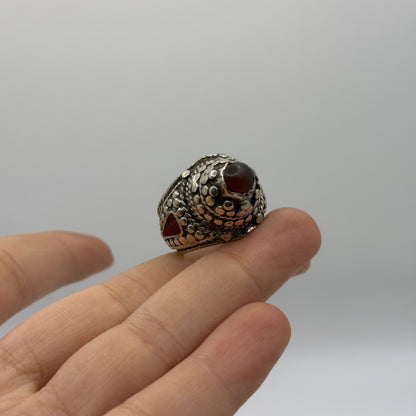 Vintage Afghan Tribal Kucci Boho Silver Ring