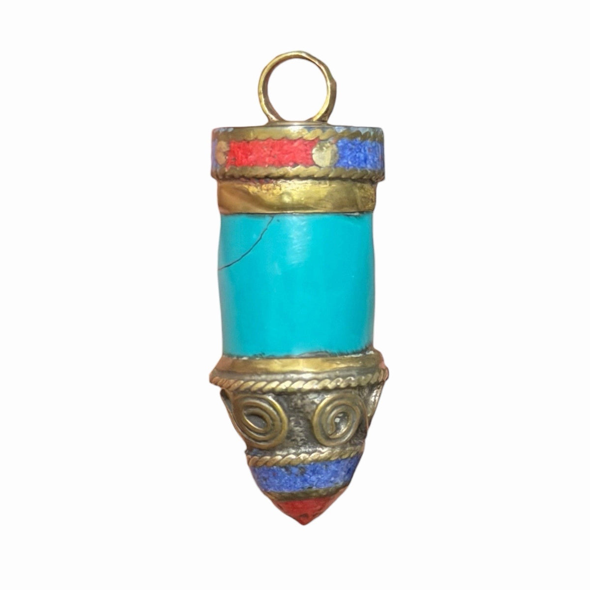 Vintage Nepalese Tribal Pendant With Stones