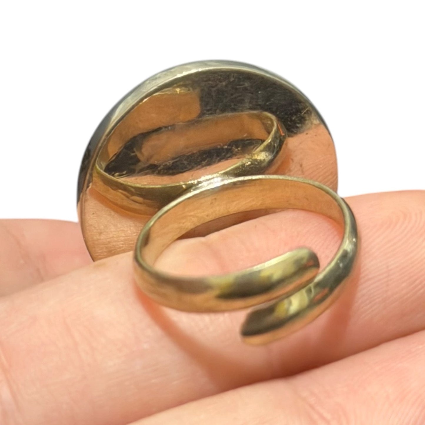 Cute Nepalese Lapiz Turquoise Silver Tone Ring