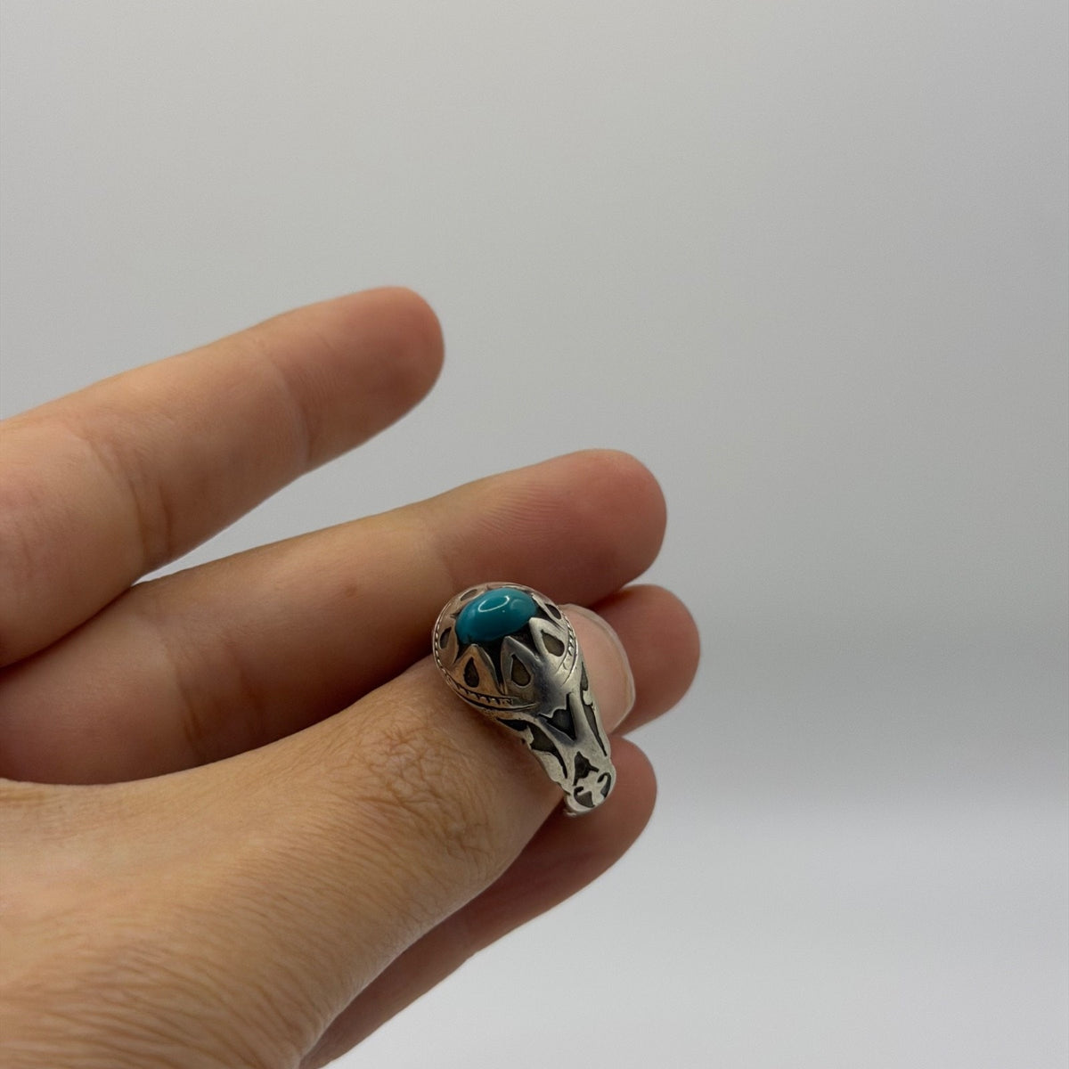 Vintage Handmade Silver Ring With Unique Stone