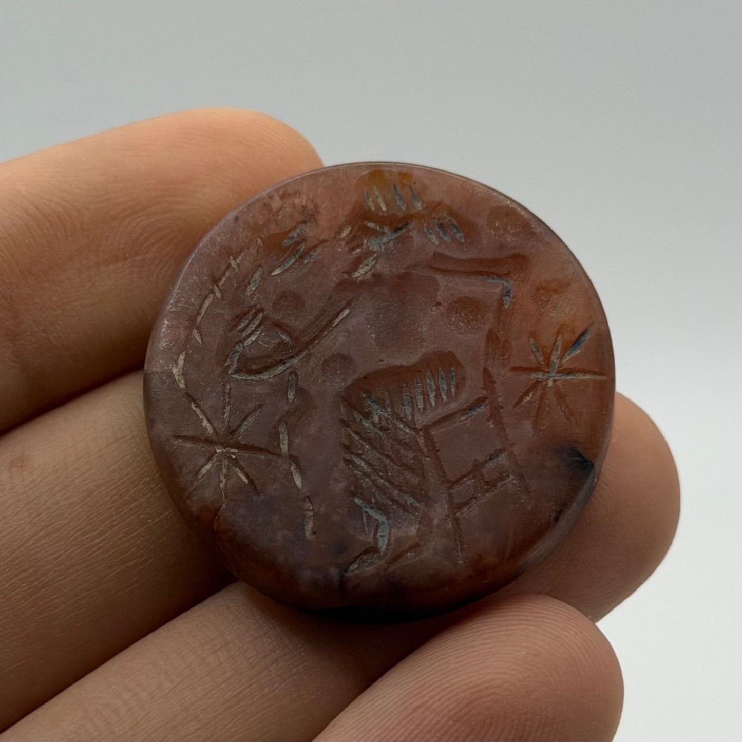 Ancient Near Eastern Style Intaglio Agate Bead