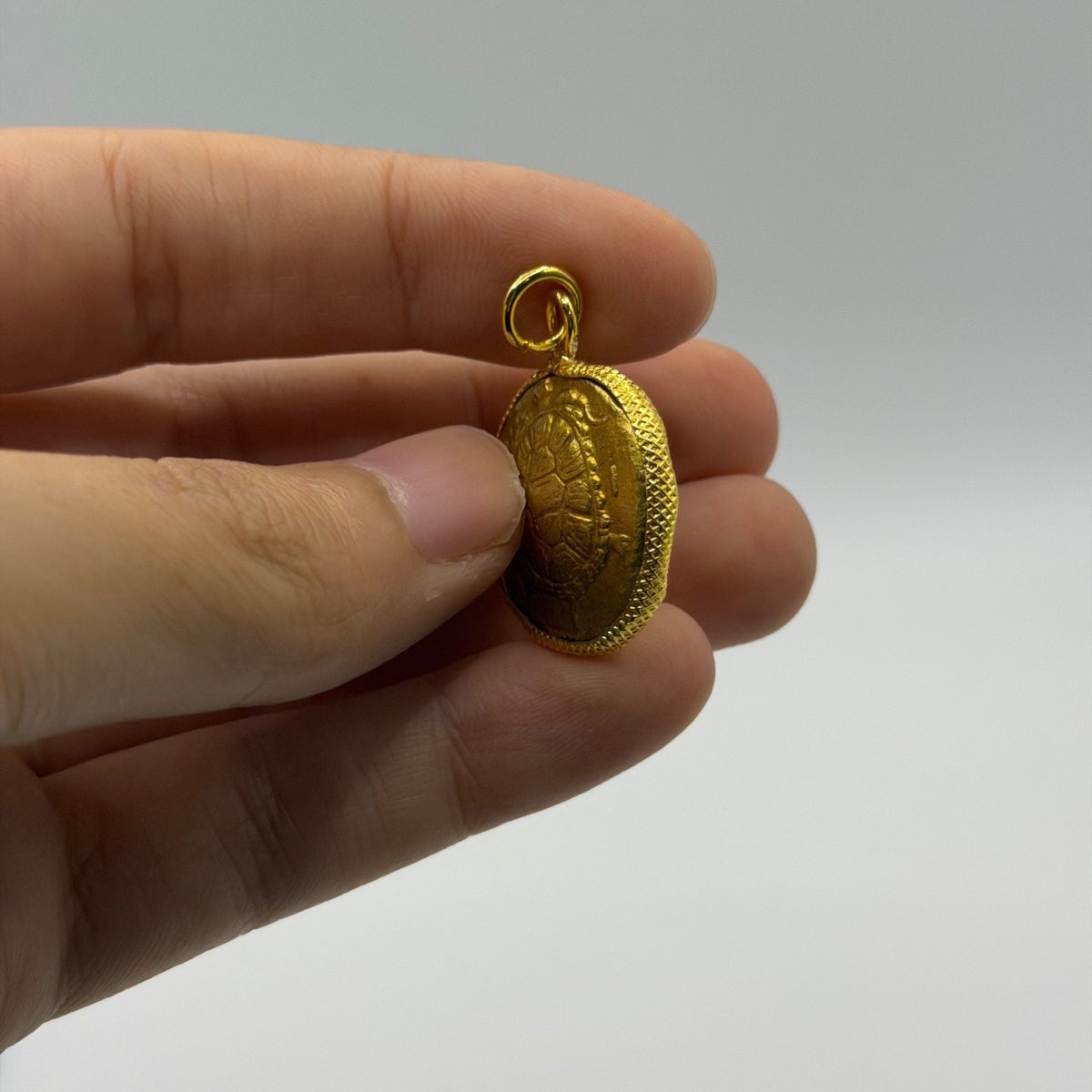Ancient Roman Greek Style Gold Plated Coin Pendant